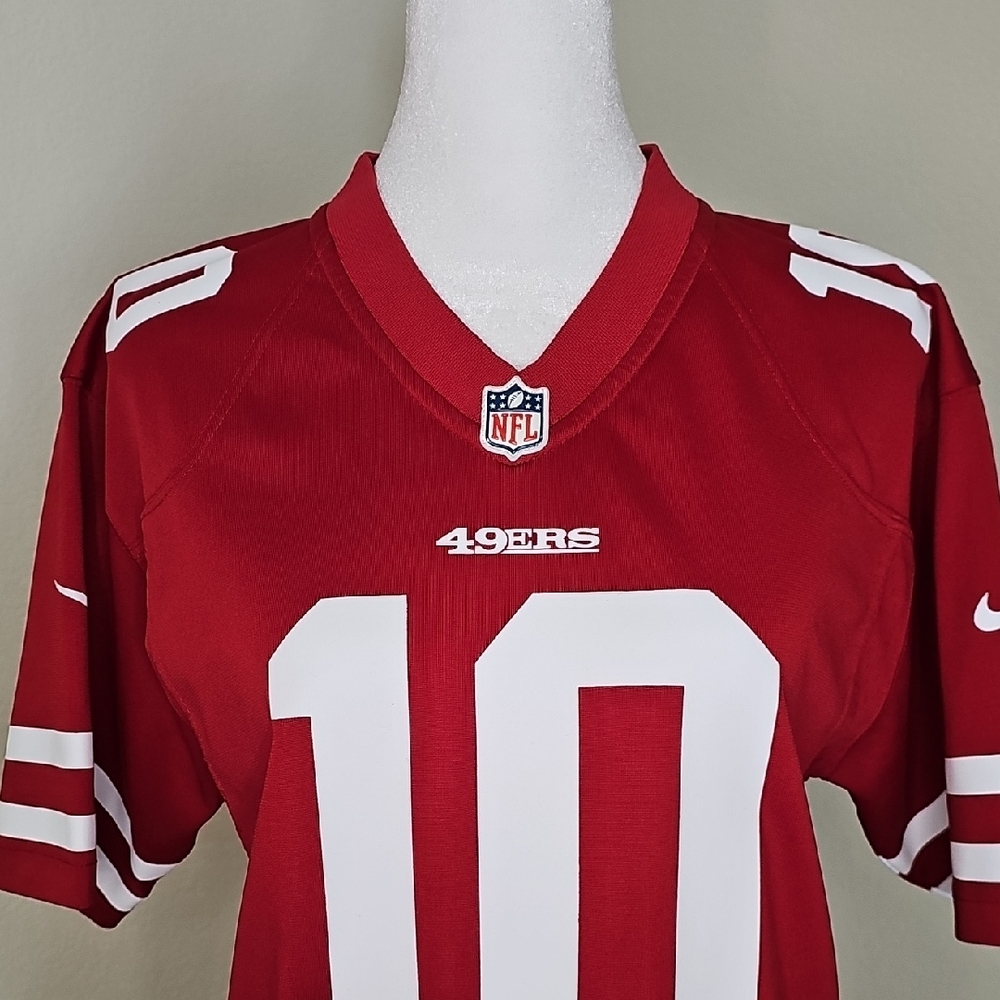 Nike NFL 49ers "On Field" Jimmy Garoppolo #10 Women's Jersey Red/White Size L - Picture 2 of 9